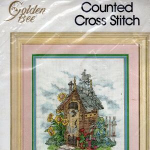 Vintage Golden Bee Cross Stitch Kit Outhouse Sealed Package